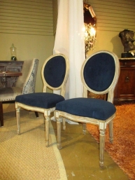 (PAIR) Oval Back Chairs