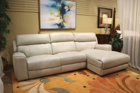 American Signature 3 Pc Leather Reclining Sectional