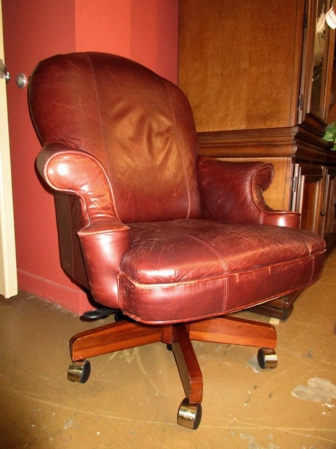 Walter E Smithe Leather Chair At The Missing Piece