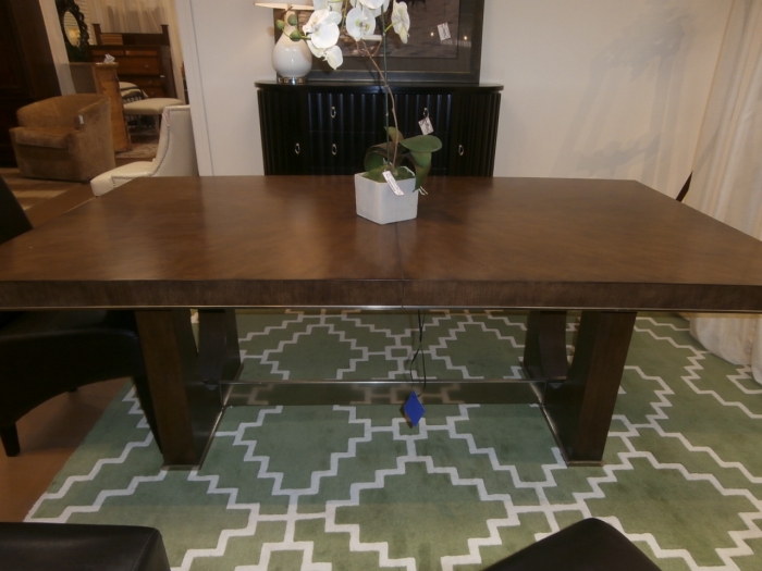 Right2 Home Metal Trim Dining Room Table