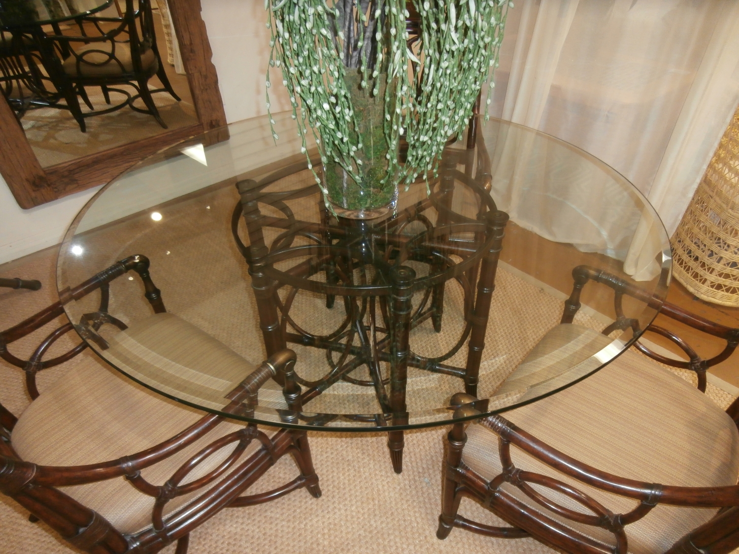 Tommy Bahama Dining Table And 3 Chairs at The Missing Piece