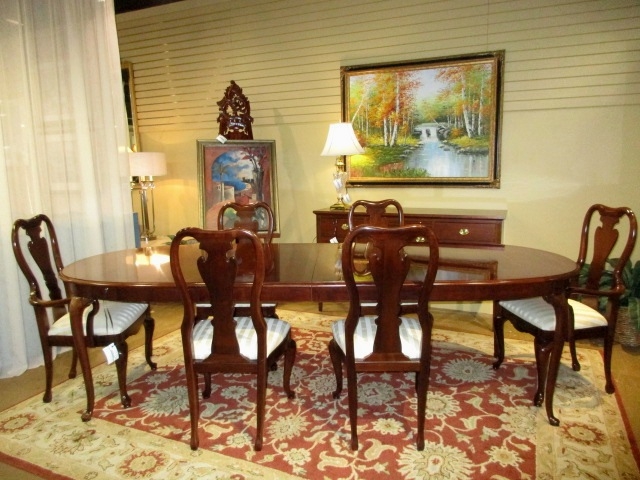 Thomasville Table W 6 Chairs At The, Thomasville Queen Anne Dining Room Chairs