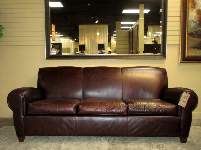 pottery barn leather sofa review