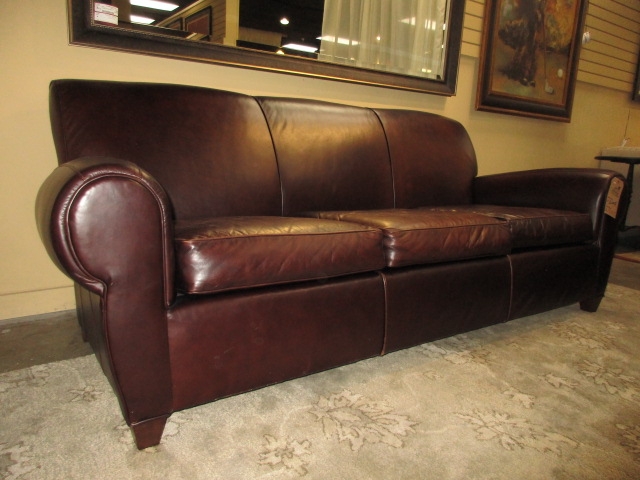 leather sofa like pottery barn