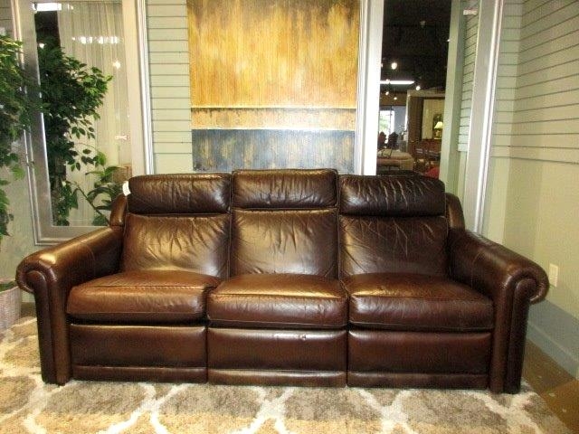 Ethan Allen Leather Power Reclining, Ethan Allen Leather Sofa Used