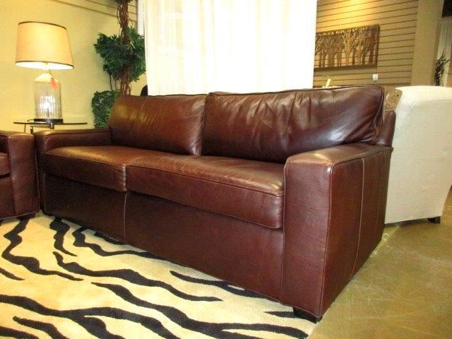 mitchell gold leather sleeper sofa