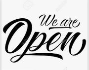 WE ARE OPEN!