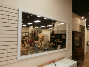 White/Silver Framed Mirror