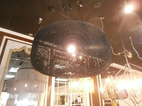 West Elm Open Weave Pendent Light