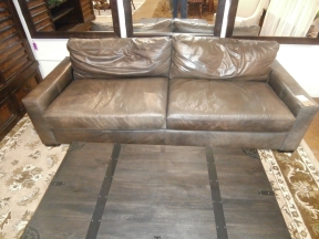 RH Maxwell Distressed Leather Sofa