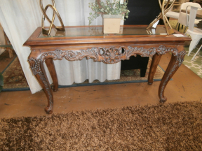 Wood Carved Console Table