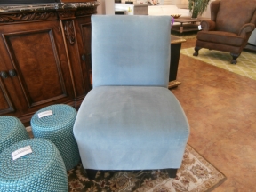 Velvety Slipper Chair