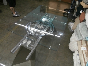 Quasar Bu Naos Glass Dr Table