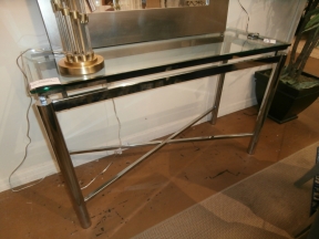 Glass/Metal Sofa Table