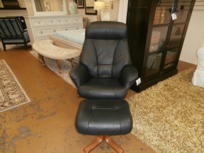 Fjords Rec Leather Chair W/Ottoman