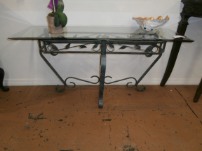 Glass/Metal Console Table