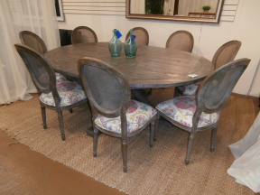 Reclaimed Wood Dr Table/8Chairs