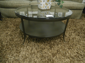Metal/Glass Round Coffee Table