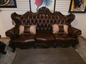 FOA Jericho Leather Sofa