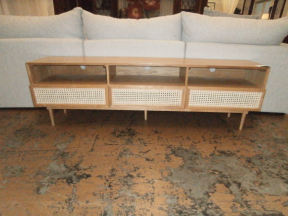 Rattan Media Console
