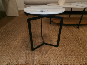 Ebern Marble Top Accent Table