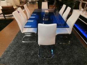 Glass Dining Table W/ 8Chairs