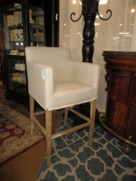 (2) Fabric/Wood Barstool