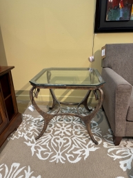 Glass/Metal Accent Table