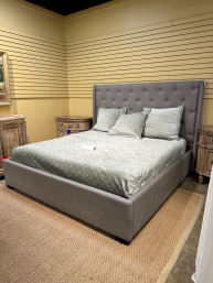 RTG Tufted Fabric King Bed