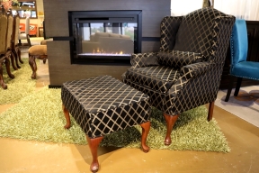 Wingback Chair W/Ottoman