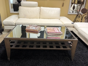 Mirror/Metal Coffee Table As Is