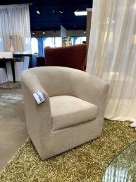 Textured Swivel Barrel Chair