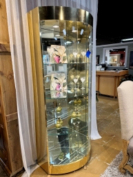 Curved Glass Curio Cabinet