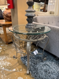 Glass/Metal End Table