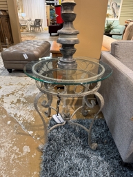 Glass/Metal End Table