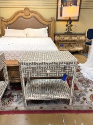 Tetris Bone Inlay Nightstand