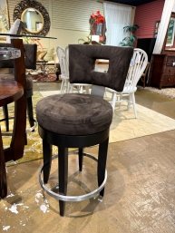 S/4 Swivel Suede Barstools