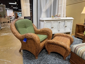 Pottery Barn Chair W/Ottoman