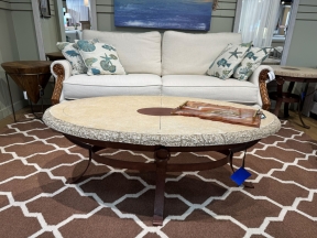 Stone And Metal Coffee Table