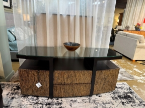 Robb & Stucky Gls Top Media Console