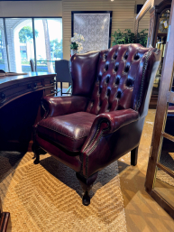 Gascoigne Furn. Leather Wingback Chair
