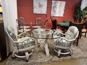 Rattan DR Tbl W/2 Chrs