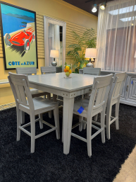 American Signature Pub Table W/6 Chairs