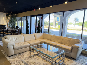Natuzzi 5 Pc Lthr Pwr Reclining Sectional