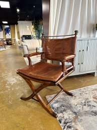 Thomasville Leather/Wood Chair