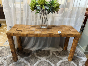 Woven Wrapped Console Table