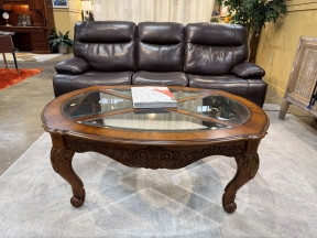Traditional Gls/Wd Coffee Table