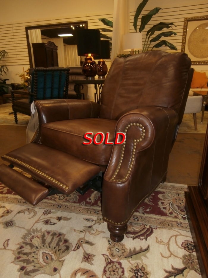 Leather Nailhead Recliner