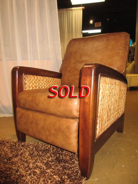 Lane Leather/Woven Recliner