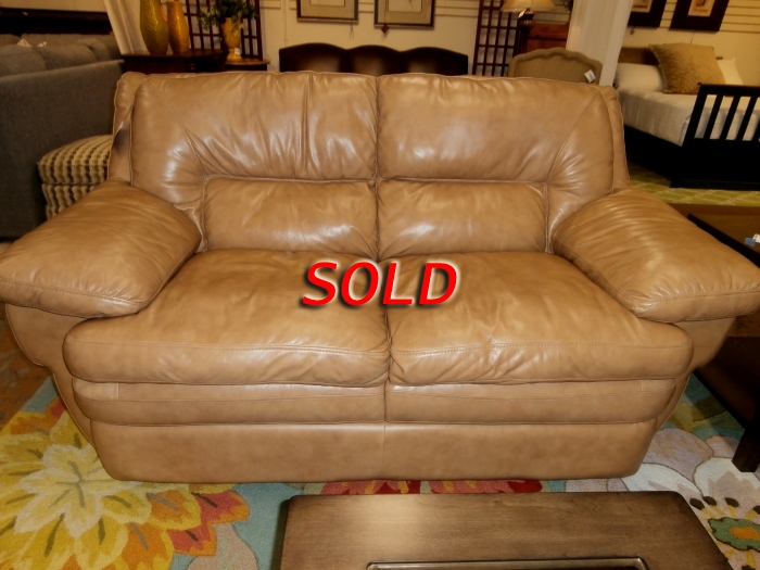Kanes Leather Loveseat At The Missing Piece, Kanes Leather Sofa
